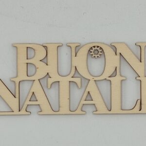 Scritta in legno Buon Natale grande