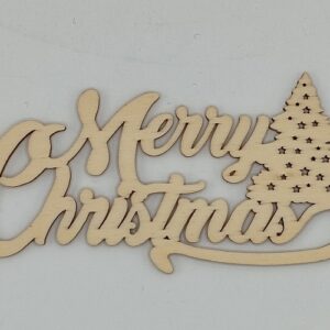 Scritta in legno Merry Christmas