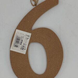 Numero 6 in mdf 22cm