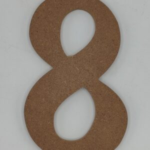 Numero 8 in mdf 22cm