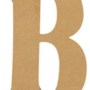 Lettera B in mdf 22cm