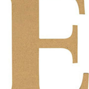Lettera E in mdf 22cm