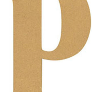 Lettera P in mdf 22cm