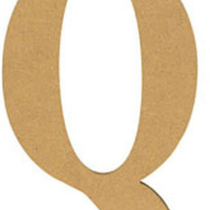 Lettera Q in mdf 22cm
