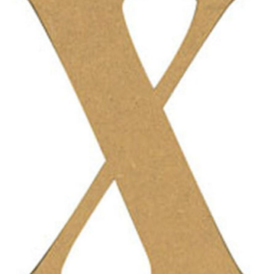 Lettera X in mdf 22cm