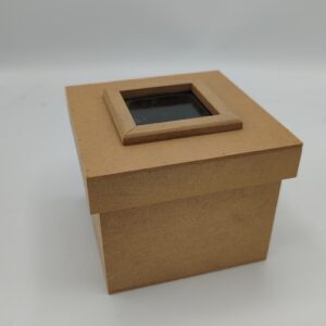 Scatola mdf quadra con portafoto