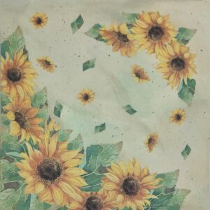 Foglio scrap singolo girasoli