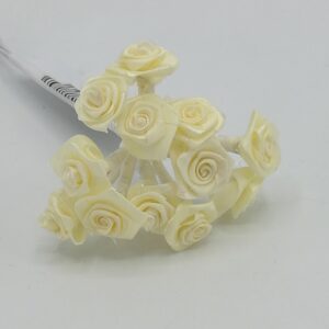 Roselline satinate crema 15mm