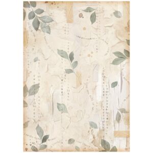 Carta di riso Secret Diary foglie Stamperia