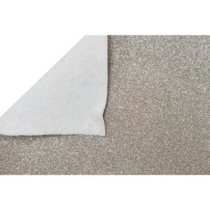 Feltro Stardust glitter bianco/platino termoformabile 50x50