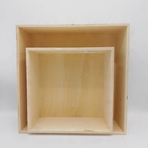 Alternative view of Mensola quadrata legno grande