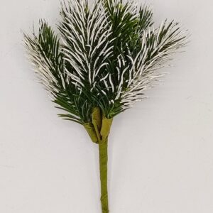 Rametto d'abete verde/bianco 13cm
