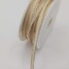 Rotolo 10mt nastro panna bordo oro 5mm