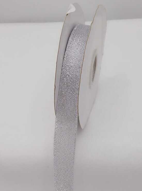 Rotolo 10mt nastro lurex argento H15mm