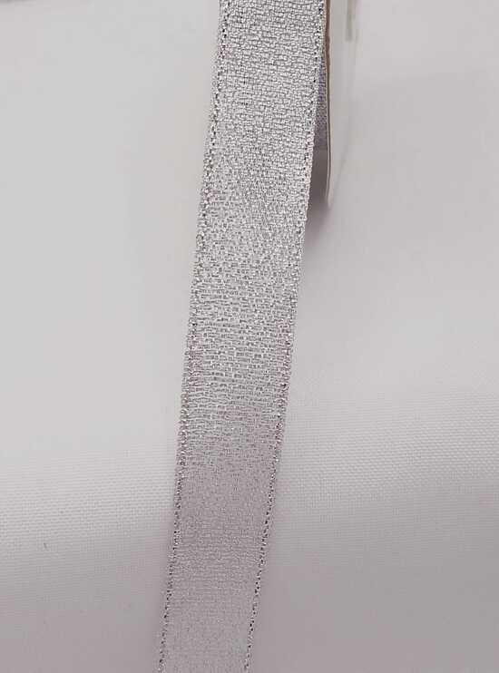 Rotolo 10mt nastro lurex argento H15mm - immagine 2