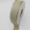 Rotolo 20mt nastro cotone verde salvia bordo oro H25mm
