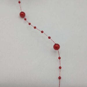 Nastro perline 7mm rosso sangue